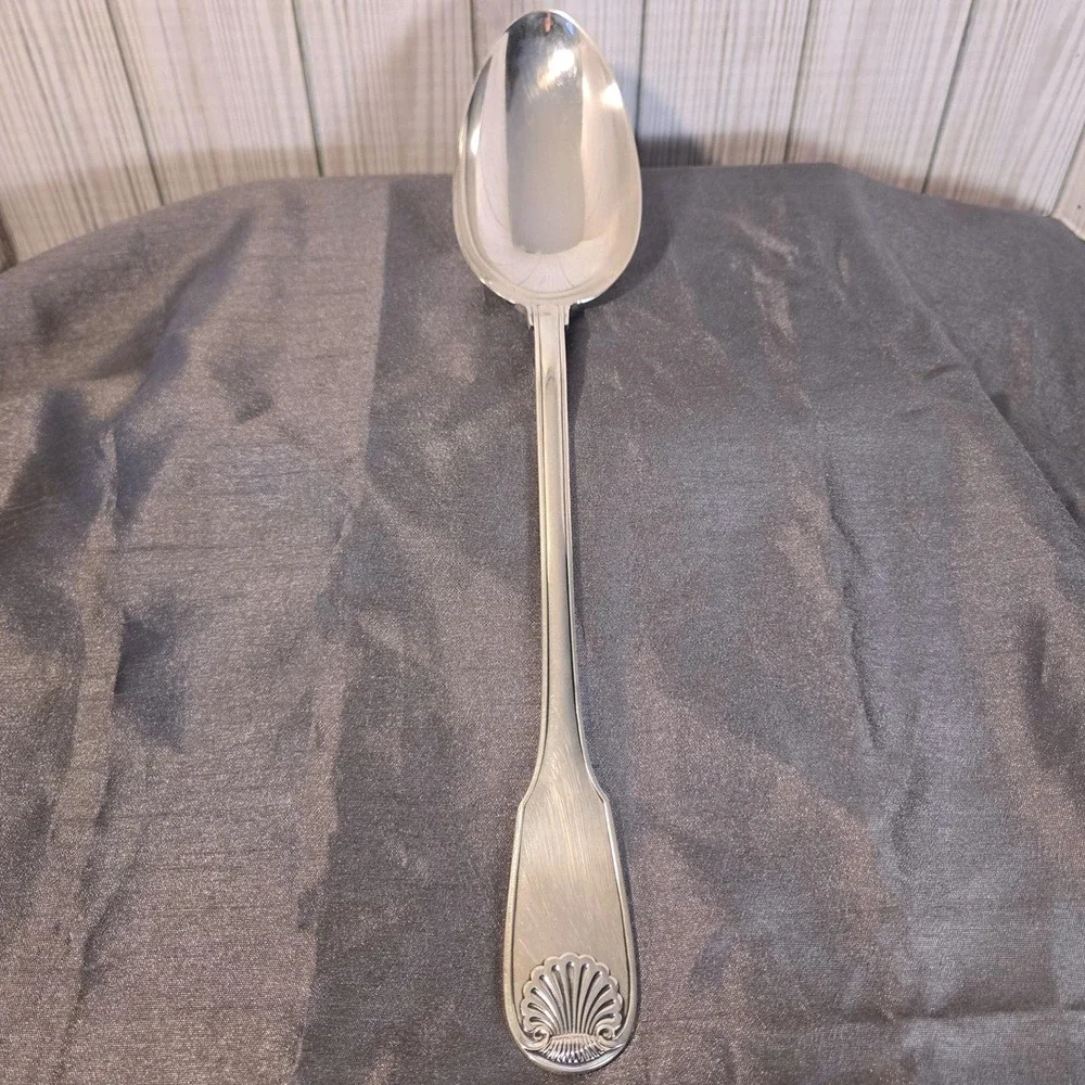 Christofle‎ Silverplate Large Serving Spoon Vendome Shell Pattern 13 3/4